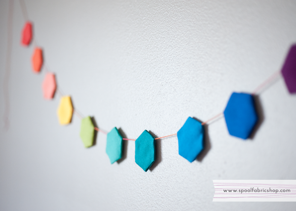 Rainbow Hexie Garland Tutorial - Spool Pittsburgh