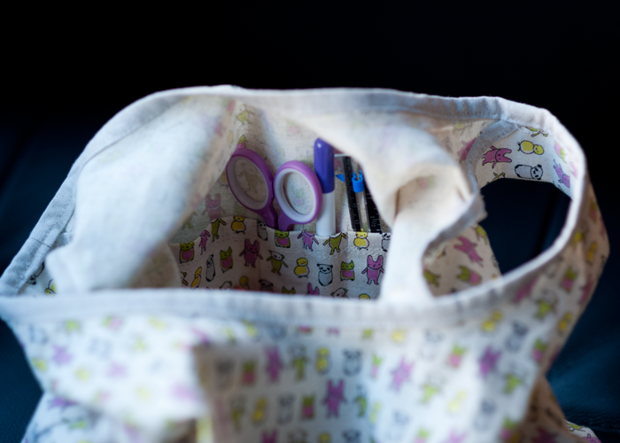 Stowe project bag Grainline Studio at Spool Pittsburgh