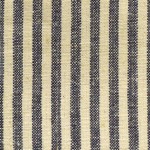 navy indigo and cream white stripe organic cotton and hemp striped fabric from Pickering International