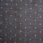 brown and white dot organic cotton double gauze fabric from Pickering International