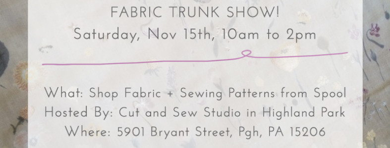Spool Fabric shop sale at Cut and Sew Studio Pittsburgh