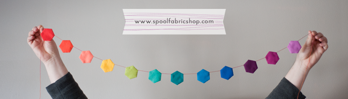 handmade fabric hexie garland